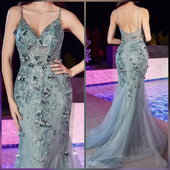 Sparkly mermaid prom dress, formal or evening gown - Picture 1 of 2